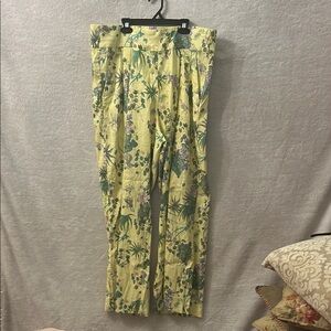 INC International Concepts Yellow and Green Straight Leg Pants